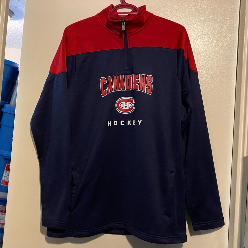 NHL YOUTH MONTREAL CANADIENS 1/4 ZIP SWEATER